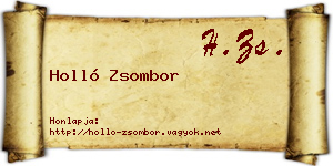 Holló Zsombor névjegykártya